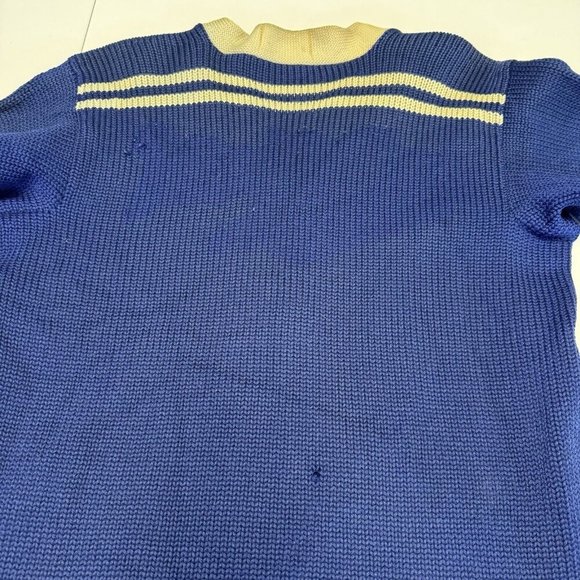 Vintage School Knit Letterman Sweater Womens Medium Knitting Co Chicago 50s 60s - Picture 11 of 14